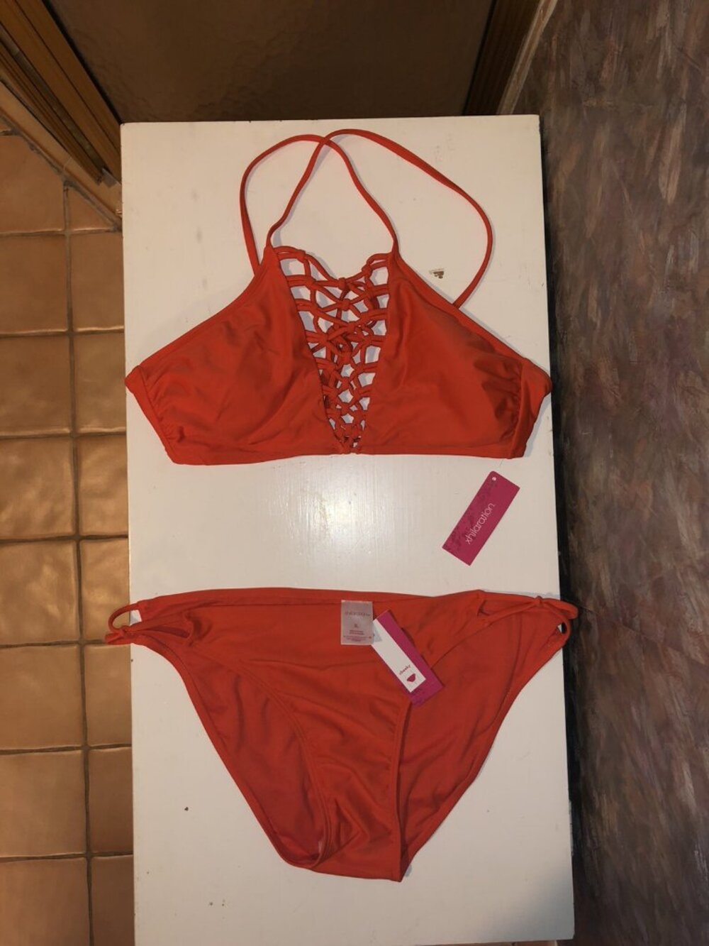 Mossimo Coral Bikini Top Size XL